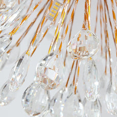 Gold and Crystal Petals Chandelier