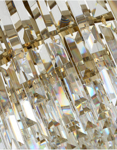 Gold and Crystal Flush Mount