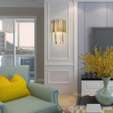Gold and Crystal Wall Light
