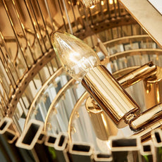 Gold and Crystal Wall Light