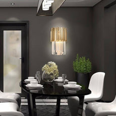 Gold and Crystal Wall Light