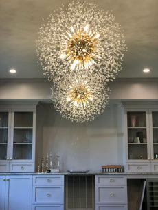 Starburst Crystal Chandelier - Round