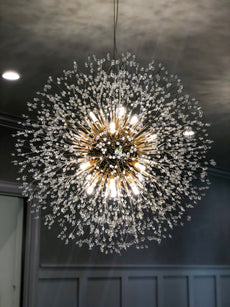 Starburst Crystal Chandelier - Round