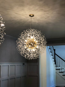 Starburst Crystal Chandelier - Round