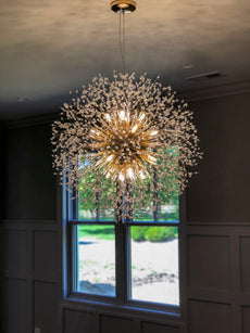 Starburst Crystal Chandelier - Round