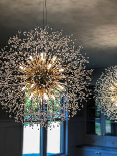 Starburst Crystal Chandelier - Round
