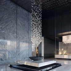 Large Crystal Falls Chandelier