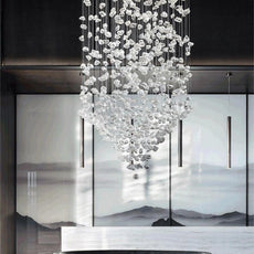 Large Crystal Falls Chandelier