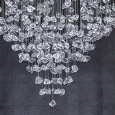 Large Crystal Falls Chandelier
