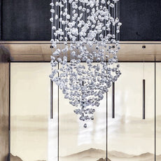 Large Crystal Falls Chandelier