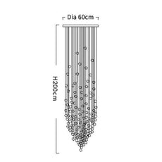 Large Crystal Falls Chandelier