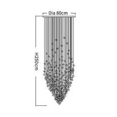 Large Crystal Falls Chandelier