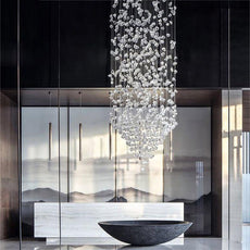 Large Crystal Falls Chandelier