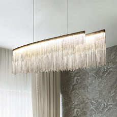 Linear String Light Chandelier