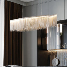 Linear String Light Chandelier
