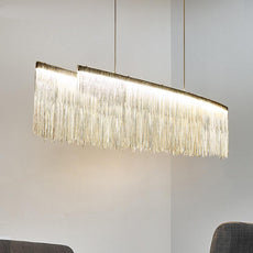 Linear String Light Chandelier