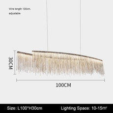 Linear String Light Chandelier