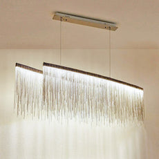 Linear String Light Chandelier