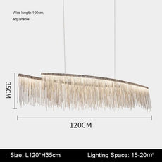 Linear String Light Chandelier