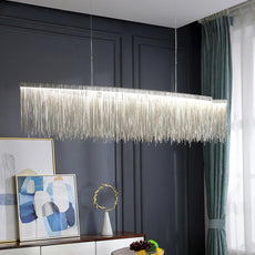 Linear String Light Chandelier