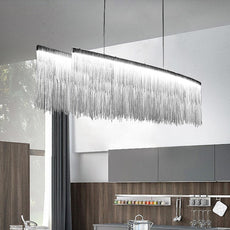 Linear String Light Chandelier