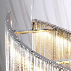 Linear String Light Chandelier