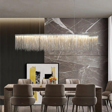 Linear String Light Chandelier