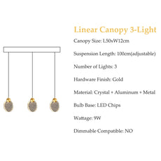 Staircase Crystal Disc Chandelier