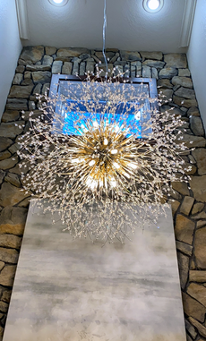 Starburst Crystal Chandelier - Round