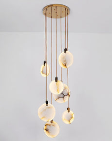 Marble Disk Chandelier