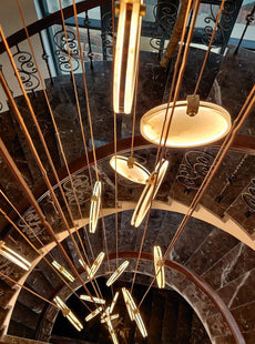 Marble Disk Chandelier