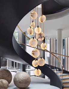 Marble Disk Chandelier