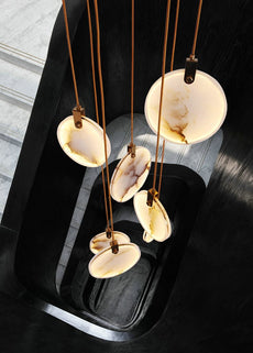 Marble Disk Chandelier