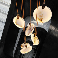 Marble Disk Chandelier