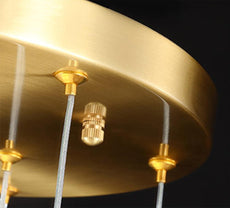 Modern Diamond Cut Crystal Chandelier - Gold
