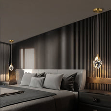 Modern Diamond Cut Crystal Chandelier - Gold