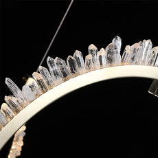 Natural Crystal Rings Chandelier