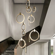 Natural Crystal Rings Chandelier
