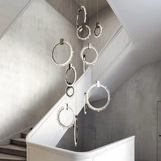 Natural Crystal Rings Chandelier