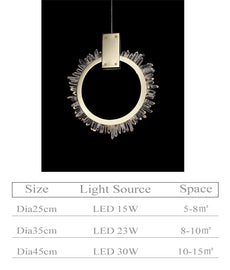 Natural Crystal Rings Chandelier
