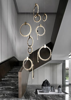 Natural Crystal Rings Chandelier