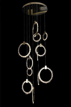 Natural Crystal Rings Chandelier