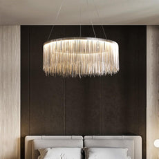 String Light Chandelier - Round