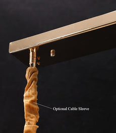 Rose Gold and Glass Chandelier