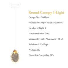 Staircase Crystal Disc Chandelier