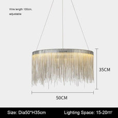 String Light Chandelier - Round