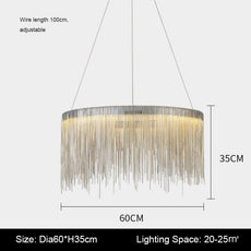 String Light Chandelier - Round
