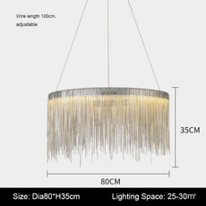 String Light Chandelier - Round