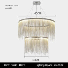 String Light Chandelier - Round
