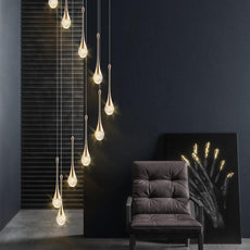 Spumante Crystal Chandelier and Pendants
